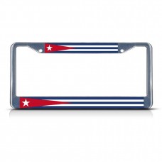 CUBA FLAG Metal License Plate Frame Tag Border Two Holes   381701003490